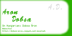 aron dobsa business card