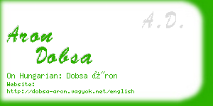 aron dobsa business card